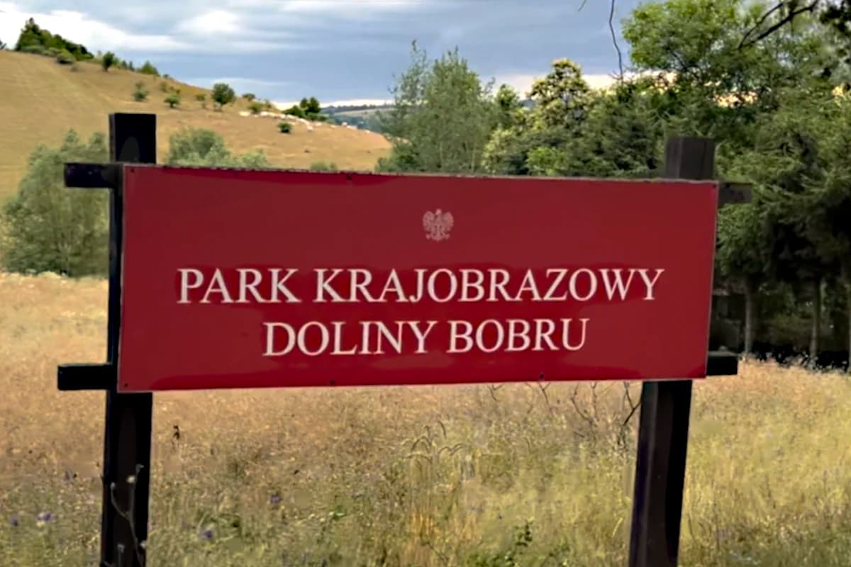 Park Krajobrazowy Doliny Bobru na rowerze, panorama z Pilchowic