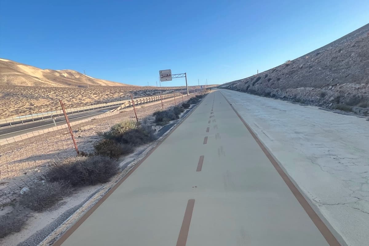 Jeden z fragmentów z podjazdem na ścieżce