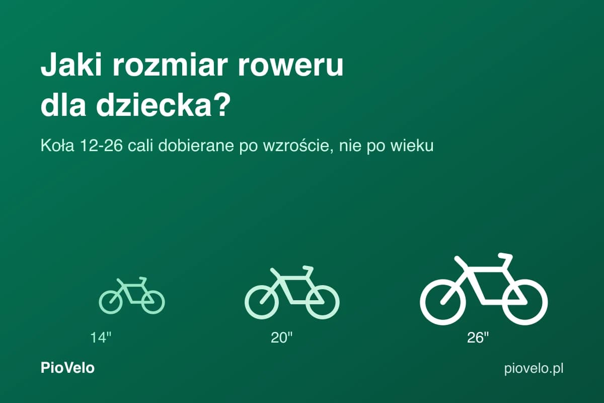Jaki rozmiar roweru dla dziecka, porównanie rowerów z kołami 14, 20 i 26 cali